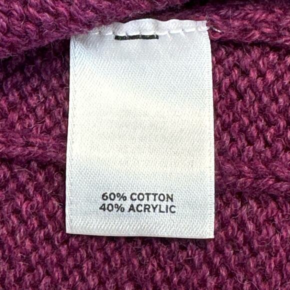 Caslon Shawl Collar Double-Breasted Cardigan Women M Pinkish Purple Red Wine - Picture 11 of 13